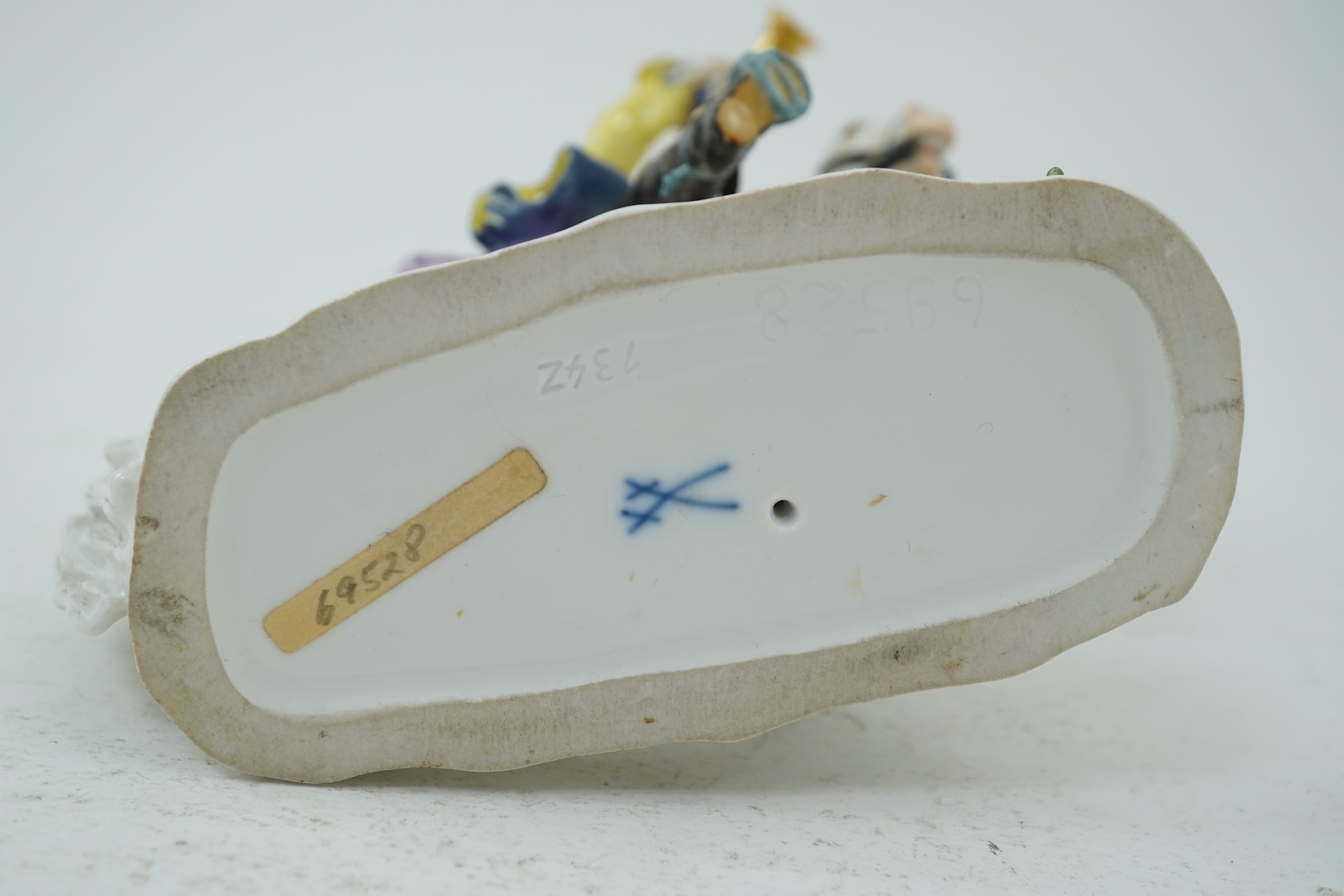 A Meissen group of a bugler on horseback, early 20th century